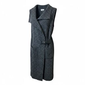 Neiman Marcus Gray Sleeveless tunic/vest dress